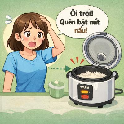  Quên Bấm Nút Nồi Cơm Phải Làm Sao? Cách Xử Lý Nhanh & Đúng 